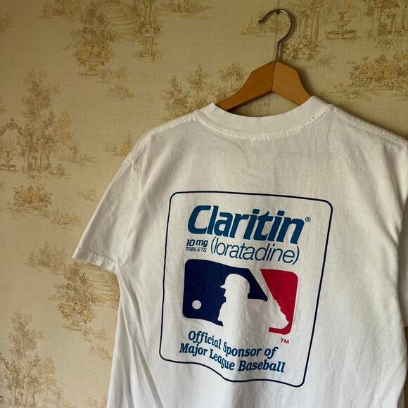 Vintage Claritin MLB Promo T-Shirt 21x28.5” - Picture 1 of 7